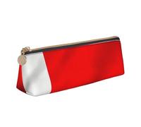 Unkhtt Costa Rica Flag 1 Print Pencil Case Large Capacity Triangle Pouch for Pens Cases Student and School College
