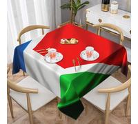 Unkhtt Costa Rica Flag 1 Print Square Table Cover Dining Tablecloth for Holiday Kitchen Wedding Party Outdoor Use