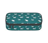 Unkhtt Cute Swans Print Student Pencil Case 8.3 X 2 X 3.7in Pencil Pouch School Office Travel Pen Bag