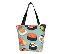 Unkhtt Delicious sushi 1 Print Multi-Scene Shoulder Bag Beach Tote Versatile Carry Hiking Shopping Holiday Wear