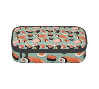 Unkhtt Delicious Sushi 1 Print Student Pencil Case 8.3 X 2 X 3.7in Pencil Pouch School Office Travel Pen Bag