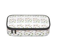 Unkhtt Different Types of Lizard Print Student Pencil Case 8.3 X 2 X 3.7in Pencil Pouch School Office Travel Pen Bag