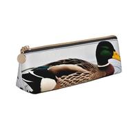 Unkhtt Domestic Duck Print Pencil Case Large Capacity Triangle Pouch for Pens Cases Student and School College