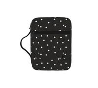 Unkhtt Dot Black & White Print Bible Storage Bag Scripture Holder Waterproof Cover Travel Church Everyday Storage