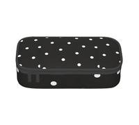 Unkhtt Dot Black & White Print Student Pencil Case 8.3 X 2 X 3.7in Pencil Pouch School Office Travel Pen Bag