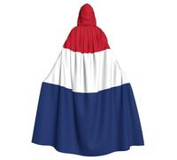 Unkhtt Dutch Flag Print Adult Festivals Hooded Cloak Carnival Cosplay Masquerade Party Comfort Cape Hood