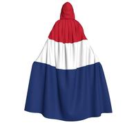 Unkhtt Dutch Flag Print Adults 190cm Hooded Cloak Carnival Costume Cosplay Festivals Outdoor Celebrations