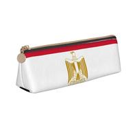 Unkhtt Egyptian Flag Print Pencil Case Large Capacity Triangle Pouch for Pens Cases Student and School College