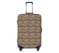 Unkhtt Ethnic Circles Floral Pattern Print Suitcase Cover Stretchable Luggage Protector for Hard Soft Shell Suitcases Travel