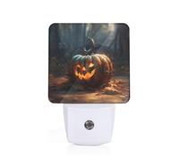 Unkhtt Fall Pumpkin Print Night Light for Bedroom Bathroom Nightlight Illumination Home Decor Safety Lighting