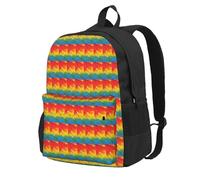 Unkhtt Fantastic Parrot Feather Print Large Capacity Adult Backpack Unisex Travel Bag Daypack Hiking Camping Commuting