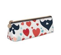 Unkhtt Fathers Day Love Dad Print Pencil Case Large Capacity Triangle Pouch for Pens Cases Student and School College