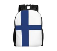 Unkhtt Finnish Flag Print Stylish Unisex Large Capacity Backpack For Work Travel Camping Outdoor Adventures