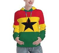 Unkhtt Flag Of Ghana Print Ladies Hoodies For Autumn Winter Casual Pullover Lightweight Fashion Sweatshirts Black