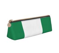 Unkhtt Flag of Nigeria Print Pencil Case Large Capacity Triangle Pouch for Pens Cases Student and School College