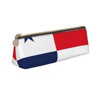 Unkhtt Flag of Panama Print Pencil Case Large Capacity Triangle Pouch for Pens Cases Student and School College