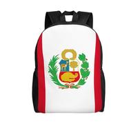 Unkhtt Flag Of Peru Print Stylish Unisex Large Capacity Backpack For Work Travel Camping Outdoor Adventures