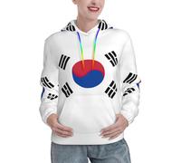 Unkhtt Flag Of Republic Of Korea Print Ladies Hoodies For Autumn Winter Casual Pullover Lightweight Fashion Sweatshirts Black