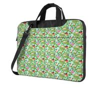 Unkhtt Flamingo Love Flowers Print Stylish Laptop Bag Portable Single-Shoulder Case For Briefcase For Work Travel