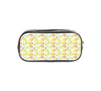 Unkhtt Fruits Lemon Print Clear Pencil Case for Kids Students Boys Girls Transparent Stationery Organizer