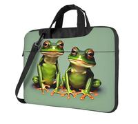 Unkhtt Funny Green Frogs 1 Print Stylish Laptop Bag Portable Single-Shoulder Case For Briefcase For Work Travel