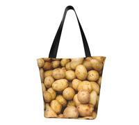 Unkhtt Garden Potatoes Print Multi-Scene Shoulder Bag Beach Tote Versatile Carry Hiking Shopping Holiday Wear