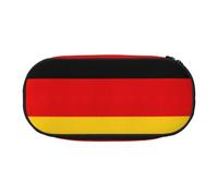 Unkhtt German Flag Print Large Capacity Pencil Pen Pouch Students Dual Zip School Stationery Makeup Storage