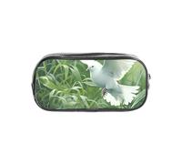 Unkhtt Grass and Dove Print Clear Pencil Case for Kids Students Boys Girls Transparent Stationery Organizer