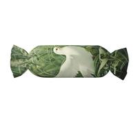 Unkhtt Grass And Dove Print Versatile Round Bolster Pillow Candy-Shaped Pillows Bedroom Indoor Outdoor Decor