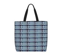 Unkhtt Greek Flag Print Stylish Lightweight Bag Unisex Grocery Bag Functional Daily Use Travel Beach Work