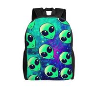 Unkhtt Green Aliens Print Stylish Unisex Large Capacity Backpack For Work Travel Camping Outdoor Adventures