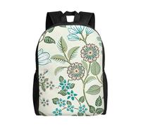 Unkhtt Green Flower. Print Stylish Unisex Large Capacity Backpack For Work Travel Camping Outdoor Adventures