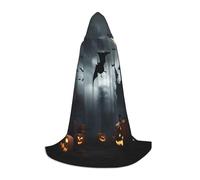 Unkhtt Halloween Flying Bats 4 Print Hooded Cloak Men Women Teens Kids For Carnival Costume Parties Halloween Cosplay