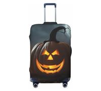 Unkhtt Halloween Ghost Pumpkin Print Suitcase Cover Stretchable Luggage Protector for Hard Soft Shell Suitcases Travel
