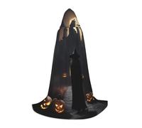 Unkhtt Halloween Goth 1 Print Hooded Cloak Men Women Teens Kids For Carnival Costume Parties Halloween Cosplay