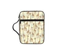 Unkhtt Hand Drawn Giraffes Print Bible Storage Bag Scripture Holder Waterproof Cover Travel Church Everyday Storage