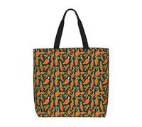 Unkhtt Happy Carrot Seamless Pattern Print Stylish Lightweight Bag Unisex Grocery Bag Functional Daily Use Travel Beach Work