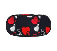 Unkhtt Happy Valentine's Day Print Large Capacity Pencil Pen Pouch Students Dual Zip School Stationery Makeup Storage