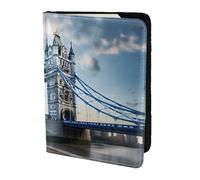 Unkhtt Historic Old Tower Bridge London Print 5.5in Passport Travel Document Wallet Case for Men and Women Compact and Secure