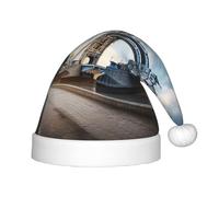 Unkhtt Historic Old Tower Bridge London Print Boys Girls Christmas Elf Hat Festive New Year for Xmas Holiday Santa Hats Gift