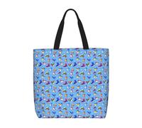 Unkhtt Hockey Elements Creative Patterned Print Stylish Lightweight Bag Unisex Grocery Bag Functional Daily Use Travel Beach Work