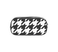 Unkhtt Houndstooth Black Print Clear Pencil Case for Kids Students Boys Girls Transparent Stationery Organizer
