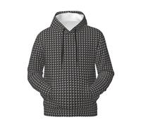 Unkhtt Interesting Skeleton Print Men'S Hoodie Winter Warmth Casual Wear For Work Outdoor Activities Pullover Black