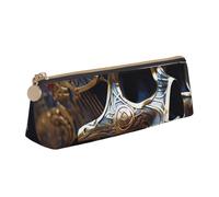 Unkhtt Interesting Skeleton Print Pencil Case Large Capacity Triangle Pouch for Pens Cases Student and School College