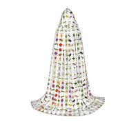 Unkhtt Introduction Of Various Vegetables Print Hooded Cloak Men Women Teens Kids For Carnival Costume Parties Halloween Cosplay
