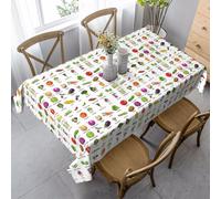 Unkhtt Introduction of various vegetables Print Waterproof Tablecloth Reusable Table Cloth Dining Party Wedding Indoor Outdoor Use