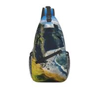 Unkhtt Ireland Outdoors County Clare The Cliffs Print Cross Chest Bag Men Women Travel Shoulder Pack for Daily Commute Outdoor Adventures