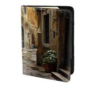 Unkhtt Italian Old Street Print 5.5in Passport Travel Document Wallet Case for Men and Women Compact and Secure