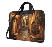 Unkhtt Italian Old Street Print Stylish Laptop Bag Portable Single-Shoulder Case For Briefcase For Work Travel