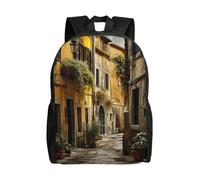 Unkhtt Italian Old Street Print Stylish Unisex Large Capacity Backpack For Work Travel Camping Outdoor Adventures